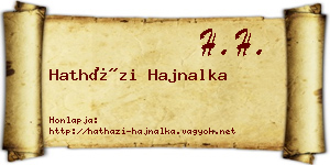 Hatházi Hajnalka névjegykártya