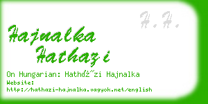 hajnalka hathazi business card